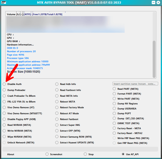 MTK Auth Bypass Tool Disable Auth